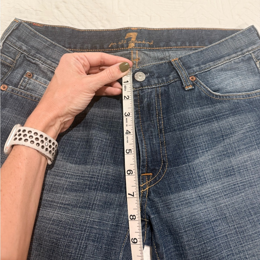 7 for All Mankind Women's Dark Wash Denim Bootcut Jeans - Picture 3 of 6